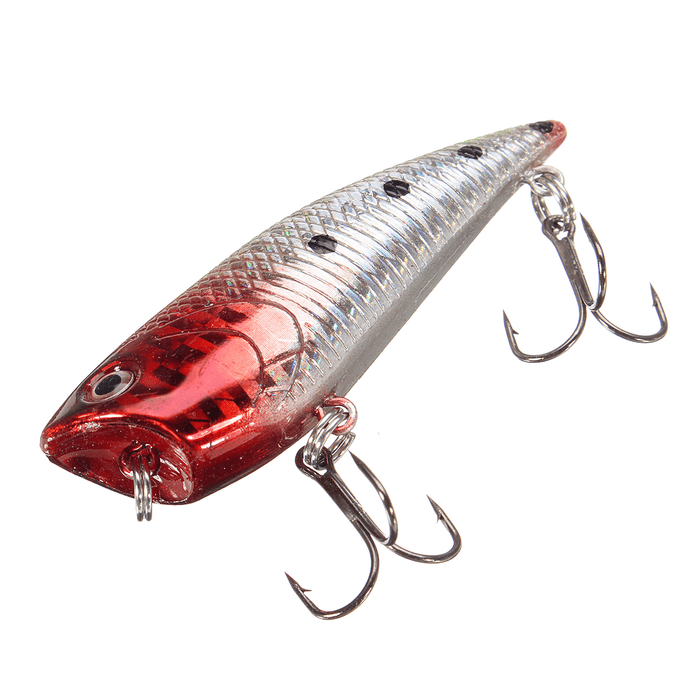 ZANLURE 7Cm Topwater Popper Freshwater Floating Fishing Lure Bass Bait Tackle Crankbait