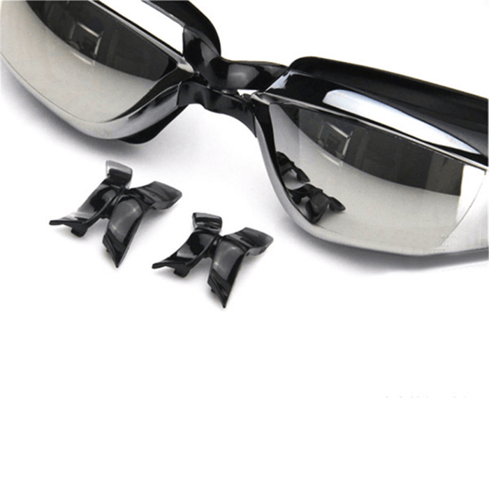 Swimming Goggles with Earplug Waterproof anti Fog Mirrored Large Frame HD Goggles for Men Women