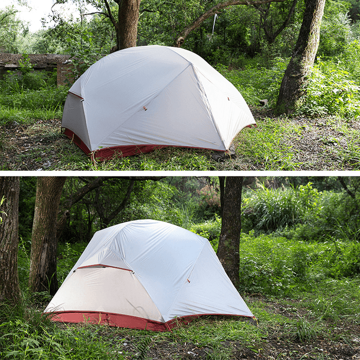 Outdoor 1-2 People Tent Nylon Waterproof Double Layer Sunshade Canopy Camping Hiking