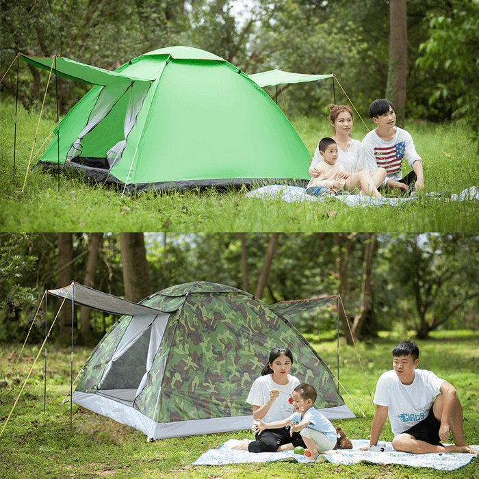 3-4 Person Automatic Camping Tent Double Door Tent Anti-Uv Sun Shade Canopy Outdoor Beach Hiking Fishing Tent 79 X 79 X 49 Inches