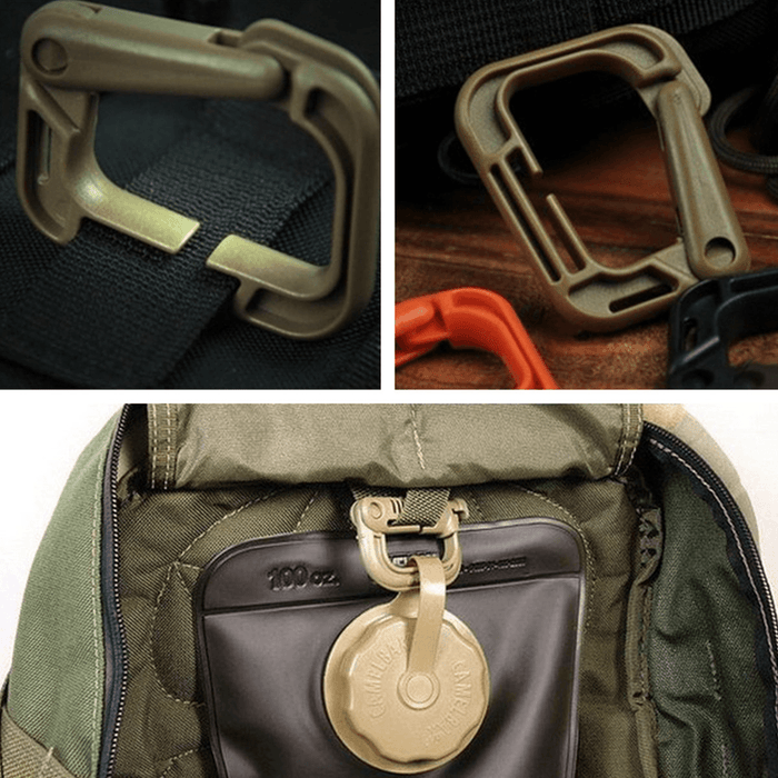 CAMTOA Max Load 90Kg D-Ring Hook Mountaineering Buckle Key Chain Outdoor Climbing Carabiner Tactical Tool