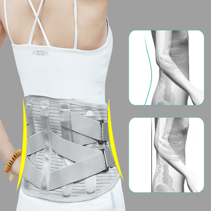 Five Steel Plates Bi-Directional Tension Waist Protector Relief Lumbar Disc Strain Herniation Belt Breathable Comfortable for Men Women