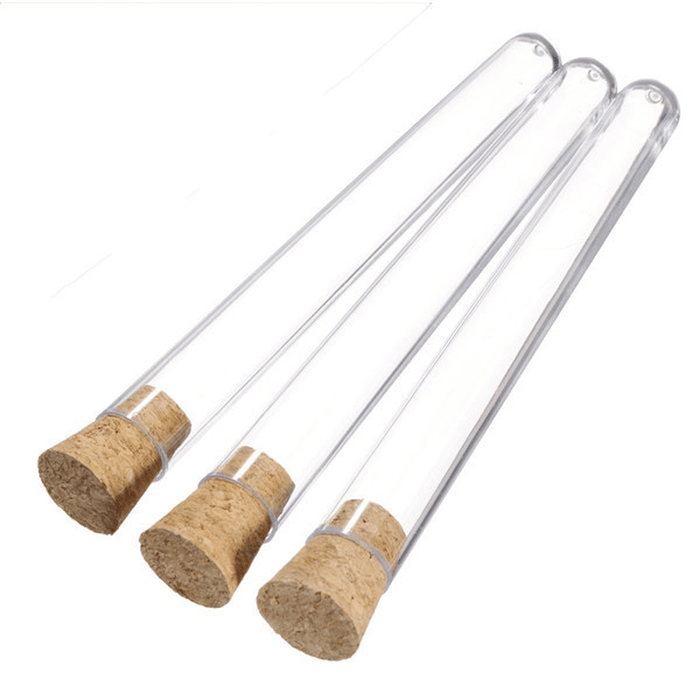 50Pcs 16X150Mm 20Ml Plastic Test Tube with Stopper Lab Supplies