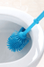 Cylinder Handle Toilet Brush & Base Plastic Cleaning Brush Long Double-Sided Portable Bathroom Acces