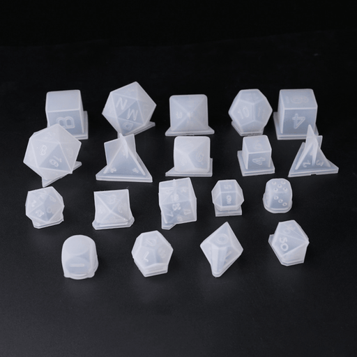 1PC Silicone Dice Molds Reusable Fillet Square Triangle Polyhedral Dice Mould