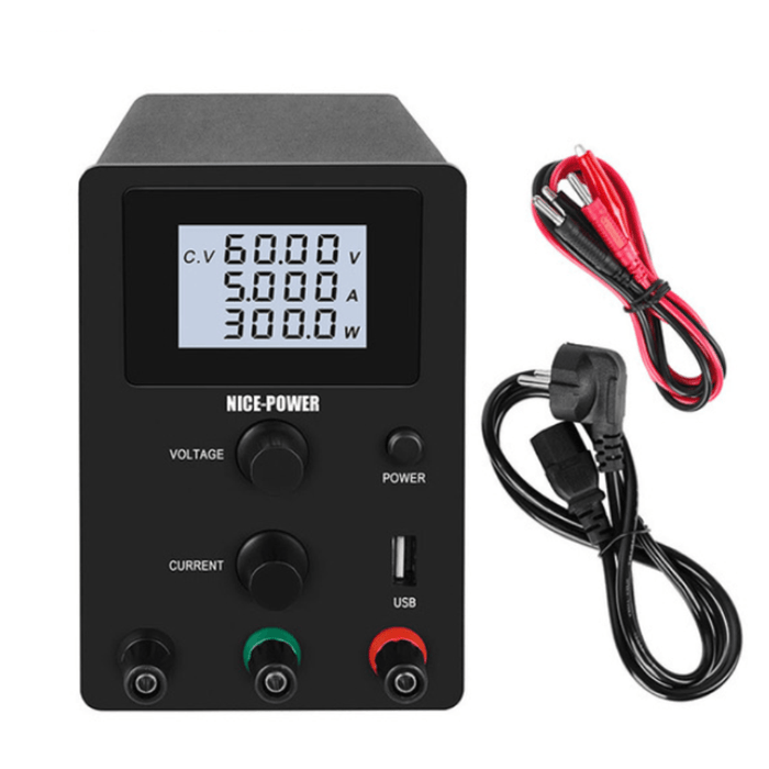 NICE-POWER R-SPS605D LCD Screen 60V 5A Adjustable Switching DC Lab Bench Power Supply Digital Regulated Modul Laboratory 110V/220V Current Stabilizer