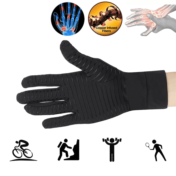 Copper Compression Gloves for Arthritis Rheumatoid Relief Pain and Swelling Copper Arthritis Gloves for Women and Men