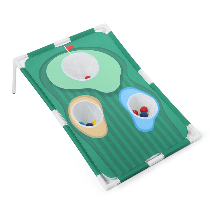 Golf Chipping Practice Board with Net Golf Pitching Cages Mats Kit Set Golf Training Aids for Indoor Outdoor