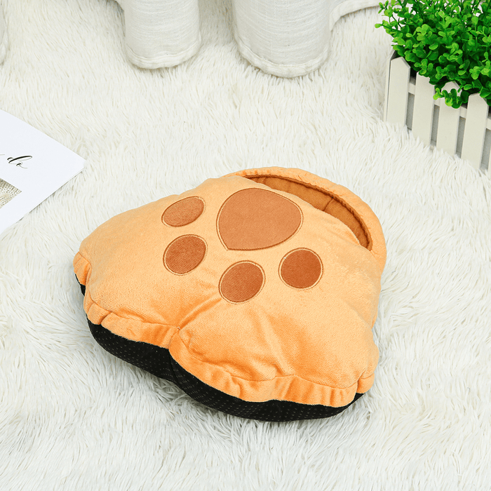 Cartoon Plush Cat Claw Warm Foot Super Soft Hand Warmers Removable Washable USB Electric Heating Home Soft Cute Shoes