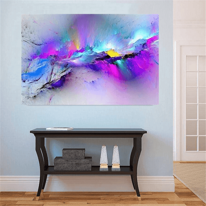 Abstract Clouds Colorful Canvas Painting - Modern Wall Art for Living Room Home Decor