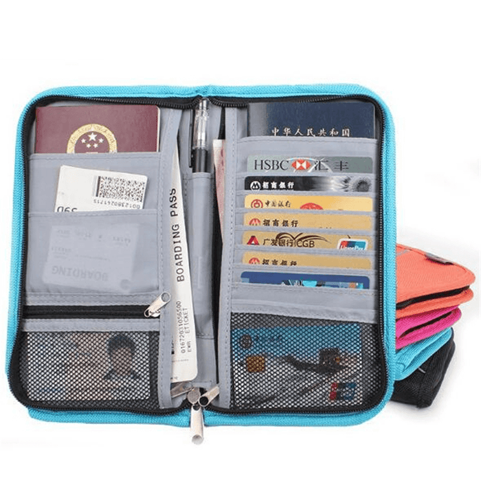 RFID Blocking Travel Wallet Card Holder Case Storage Bag Passport Document Organizer