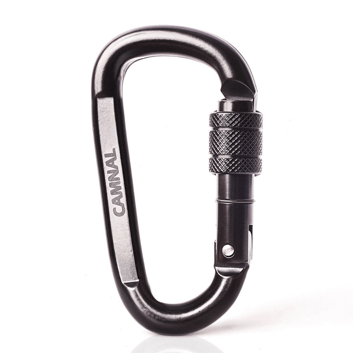 Camnal 30KN D-Type Outdoor Climbing Carabiner Quick-Hanging Safety Screw Lock Buckle