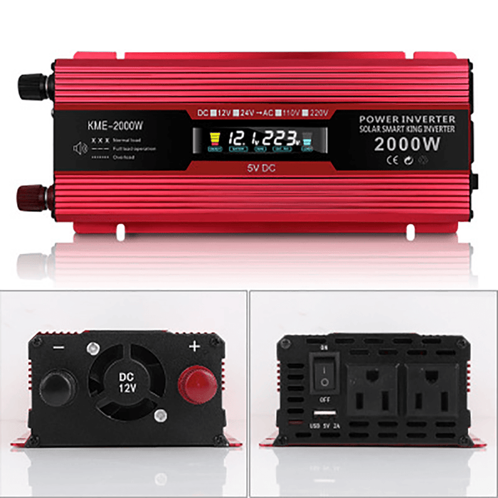 KME-2000W LCD Solar Inverters Anti-Reverse Protection Inverter Modified Sine Wave Power Inverter