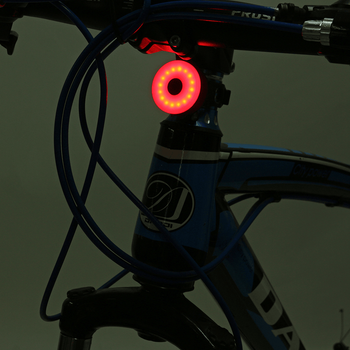 BIKIGHT COB LED Cycling Rear Warning Light 5 Modes USB Rechargeable Waterproof Bike Tail Light