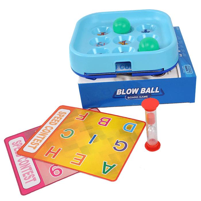 Blow Ball Toys for Children Desk Toy Board Game Letter Number Chess Speed Contest Toys