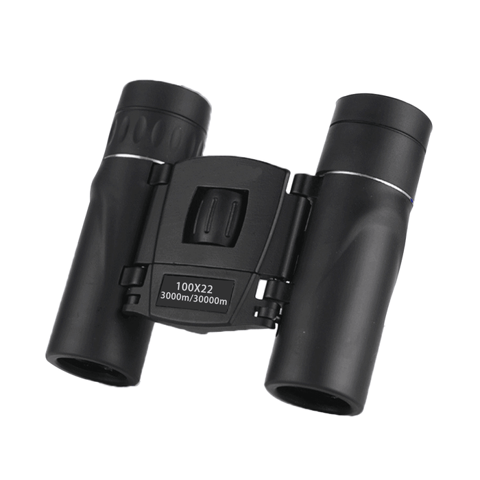 100X22 Mini HD Binoculars Folding Compact BAK4 Telescope High Powered Night Vision Binoculars