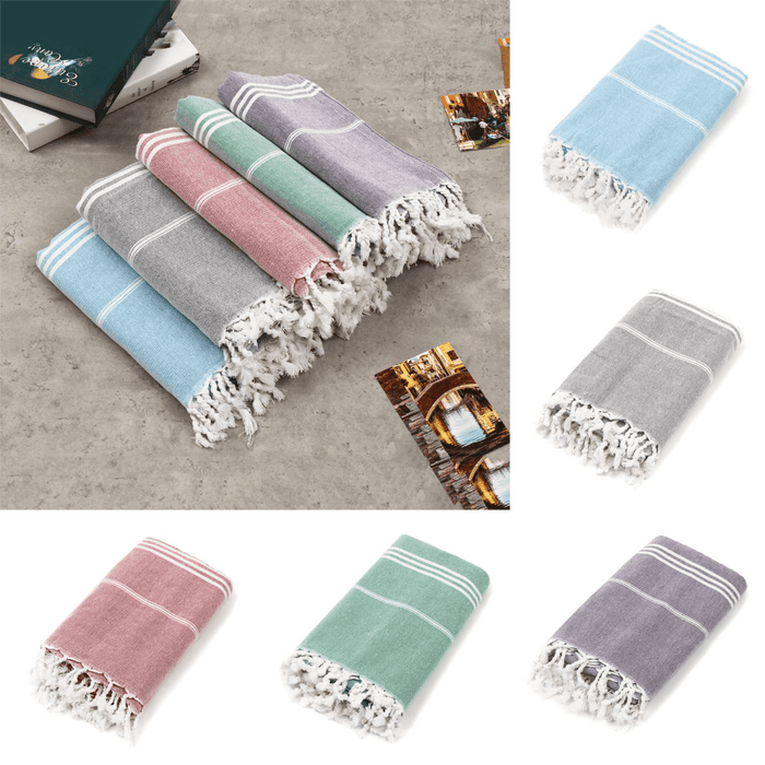100X180Cm Large Beach Turkish Towel Bath Towel Hammam Cotton Striped Washcloths