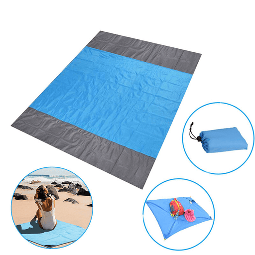 210X200Cm Picnic Blanket Oxford Foldable Beach Mat Waterproof Quick Drying Sand Proof Camping Blanket Outdoor Travel with Storage Bag