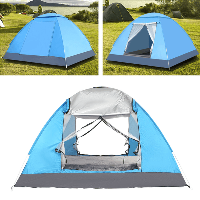 Ipree® 3-4 People Fully Automatic Camping Tent 2 Door Waterproof Windproof Uv-Protection Sunshade Canopy Camping Hiking Fishing