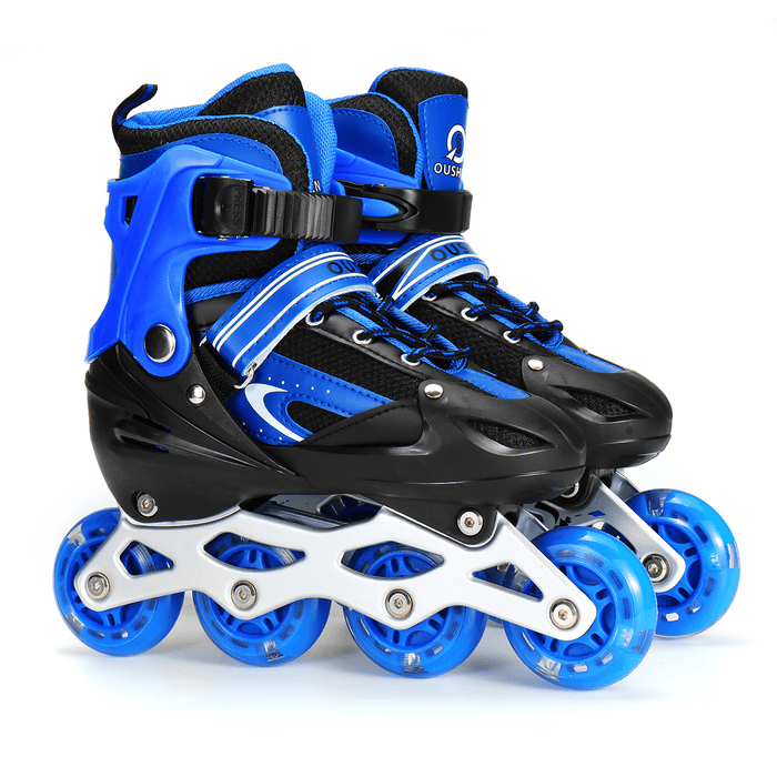 3 Sizes Kids Adjustable Roller Skate with LED Flashing Wheels Girl Boy Roller Shoes Inline Skates for Children＆Adult