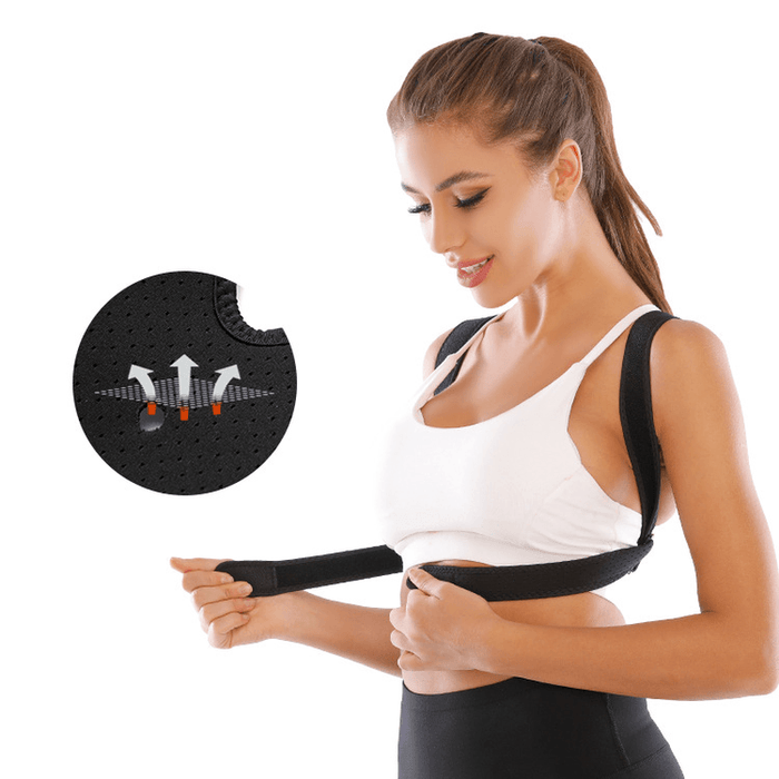 KALOAD Posture Corrector Clavicle Spine Back Shoulder Brace Support Belt Adjustable Magic Sticker Health Care Workplace Outdoor