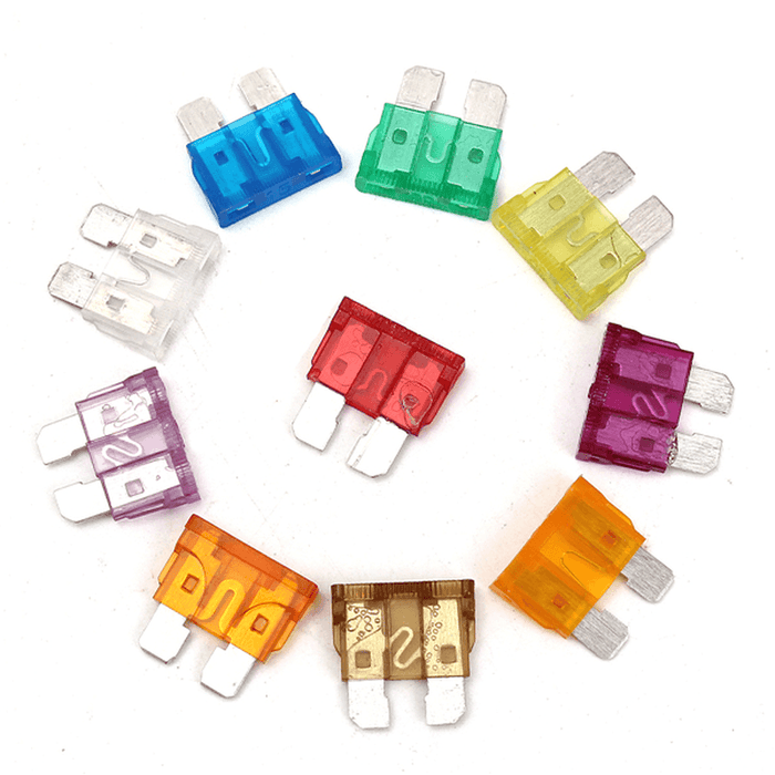 50Pcs 3A-40A Colour Medium Blade Fuses Assortment Kit -10 Sizes