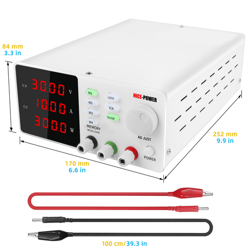 NICE-POWER 0-60V 0-5A Adjustable Programmable Lab Switching Power-Supply DC Regulated Power Supply Bench Digital Display Power Supplies 220V EU Plug