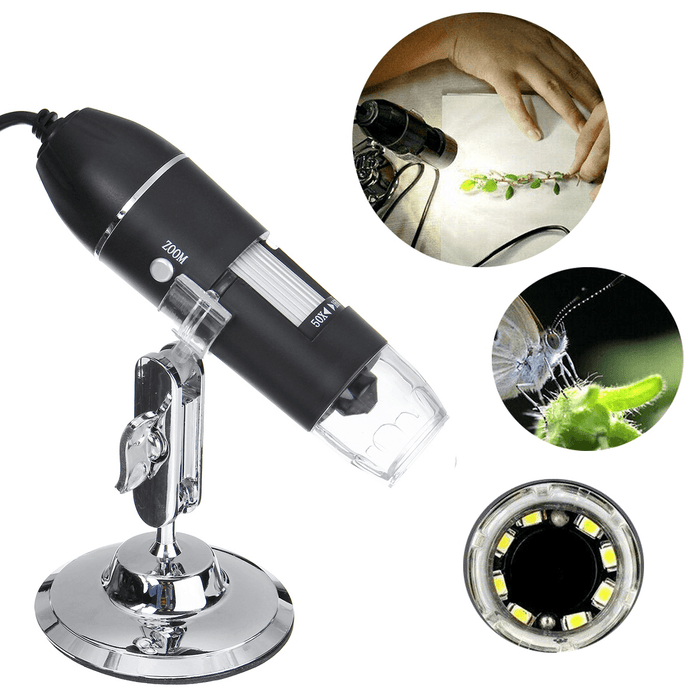 1600X 8LED 2MP USB Zoom Digital Microscope Hand Held Biological Camera