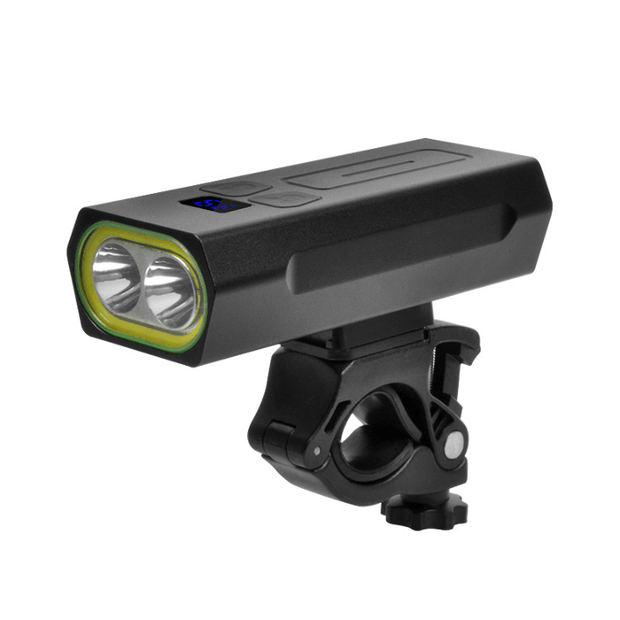 BIKIGHT LR-Y19 2 X T6 5Modes USB Rechargable IPX6 Waterproof Power Digital Display Bike Light Headlight with 5200Mah Battery Power Bank