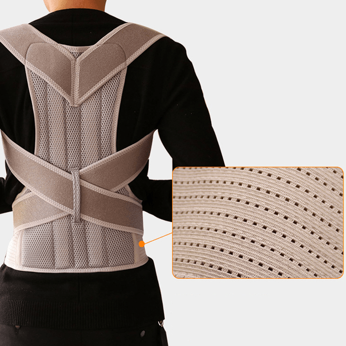 Adjustable Breathable Back Support Belt Back Posture Corrector Hunchback Velvet Correction Shoulder Lumbar Spine Support Back Flexible Protector