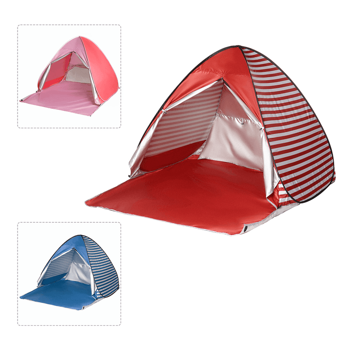 Outdoor Camping Waterproof Beach Tent Uv-Proof Sunshade Tent for 2 Person Portable Automatic Folding Tent Shelter