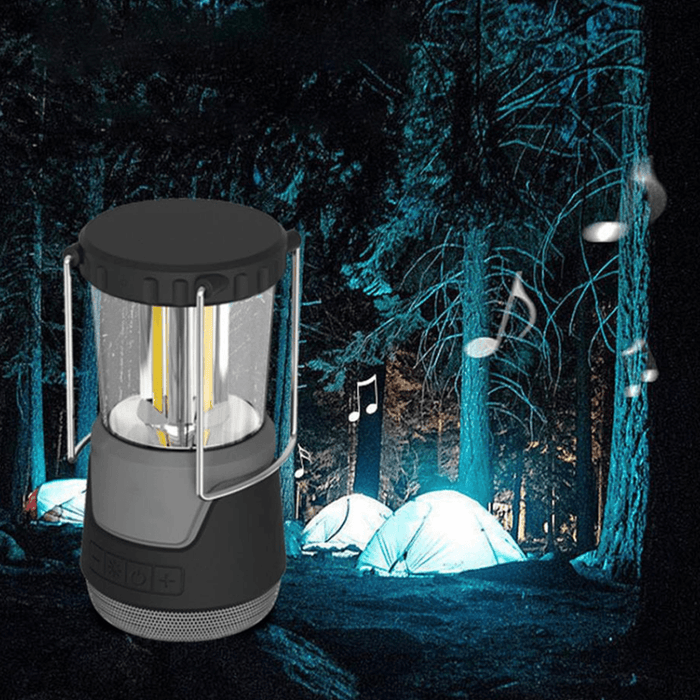 Ipree® 3-In-1 Camping Light Wireless Charger Bluetooth Speaker LED Tent Lamp Outdoor Hiking Fishing