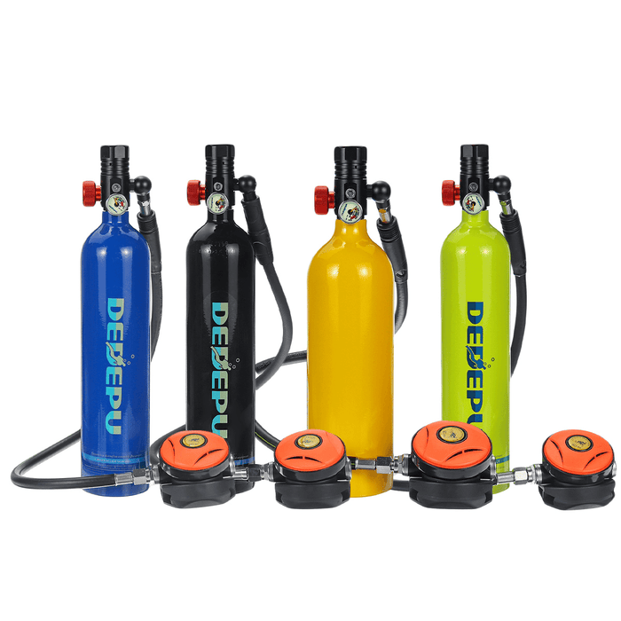 DEDEPU 1L Oxygen Cylinder Air Tank Scuba Diving Valve Equipment Breathing Kit