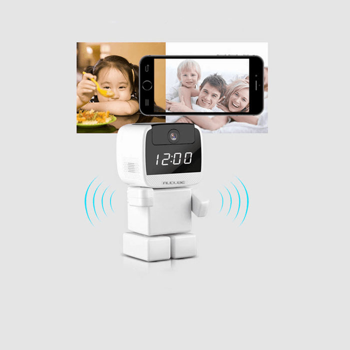 1080P Smart Monitoring Robot Wifi USB IP Camera Clock Intelligent Smart Motion Detect for Home Baby Security Surveillance Indoor Camera