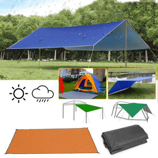 210X150Cm Outdoor Camping Tent Tarp Sunshade Rain Shelter Awning Waterproof Picnic Mat