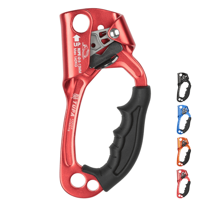 XINDA Aluminum Alloy Climbing Mountaineer Hand Grasp Climbing Ascender Device Rappelling Belay for 8-12Mm Rope