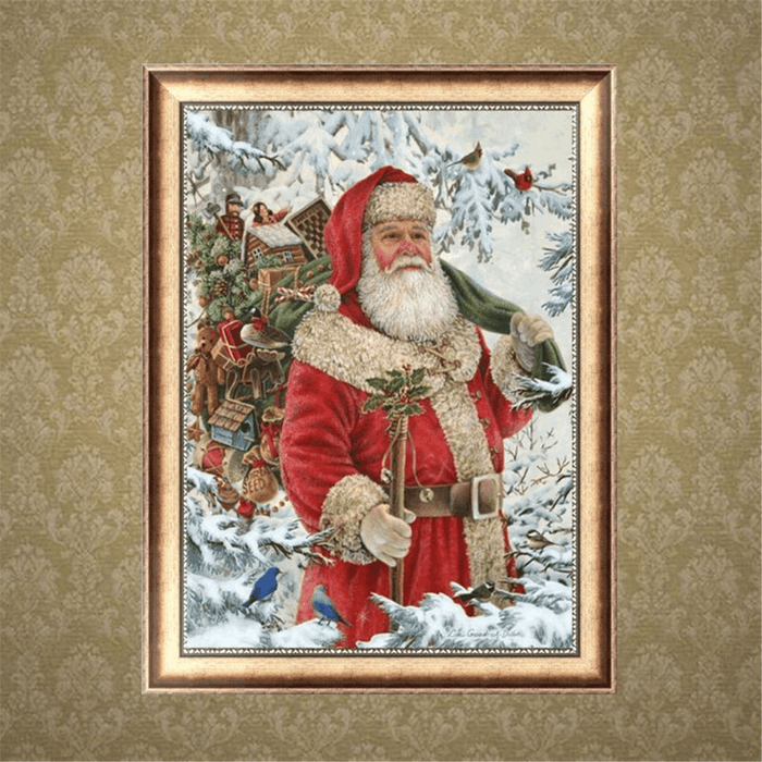 Full Drill Santa Claus DIY 5D Diamond Paintings Cross Stitch Kits Home Decorations