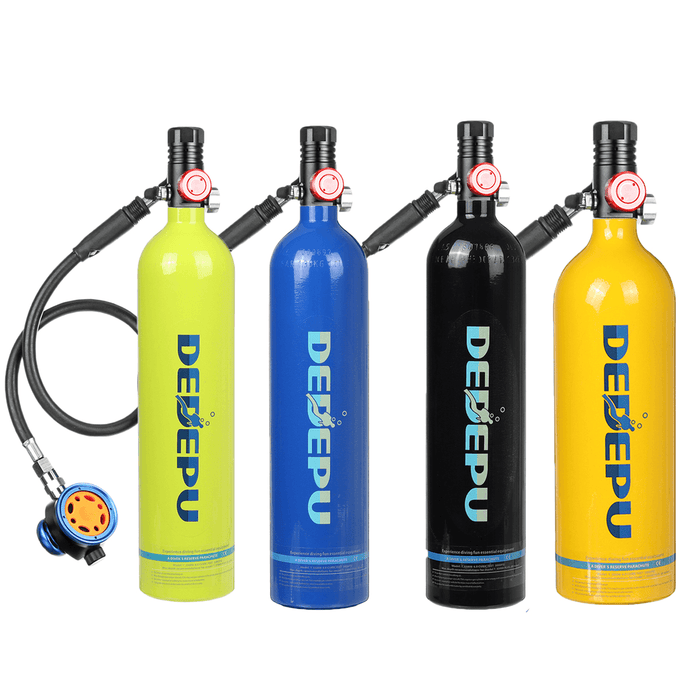 DEDEPU Mini Scuba Diving Tank Set 1L Diving Tank with Snorkelling Glasses+Breathing Valve Underwater Mini Scuba Tank Accessories