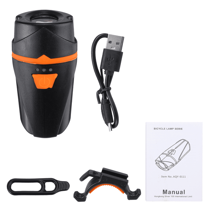 BIKIGHT 800Lm 1200Mah Aluminum Alloy Waterproof Shockproof USB Charging Bike Headlight USB Charging Light