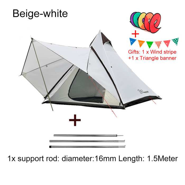 Outdoor Tents for Camping 4-Persons Camping Tent Waterproof Family Tent Indian Style Pyramid Tipi Camping Tent