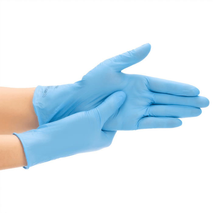 Ipree® 100 Pcs Nitrile Disposable Gloves Powder Free Rubber Latex Free Sterile Gloves for Picnic Food Hygiene House Cleaning