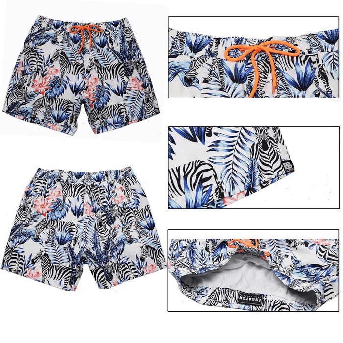 Men'S Casual Quick-Drying Beach Adjustment Belt Shorts Men'S Beach Wear Board Shorts