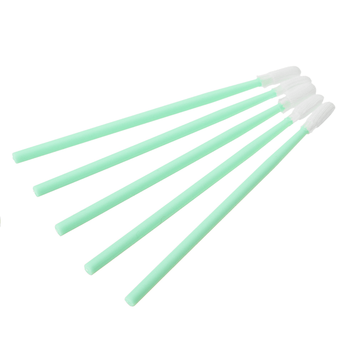 100Pcs Polyester Swab Sticks Microfiber Cleaning Head Swab for Solvent Printer Optical Equipment