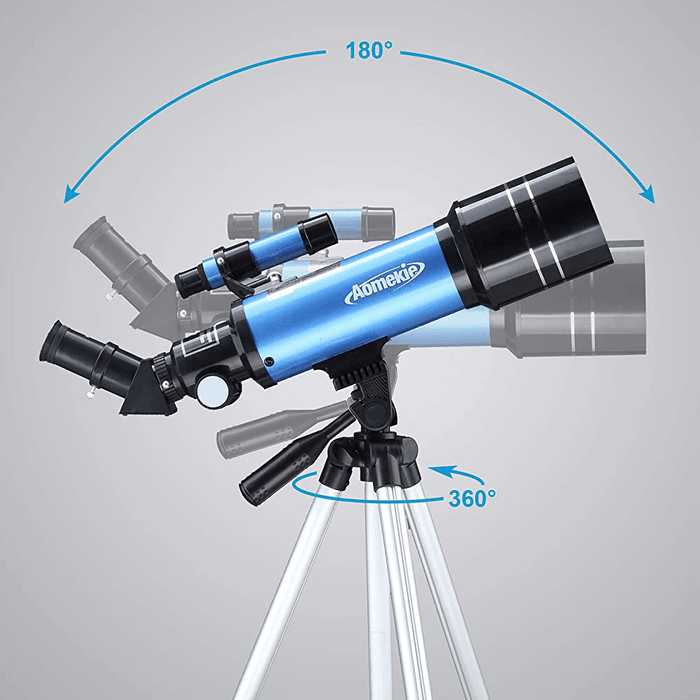 AOMEKIE 15-66X Astronomical Telescope Portable Kids Telescope Refractor Space Moon Watching for Beginners Gift with Adjustable Tripod Phone Adapter