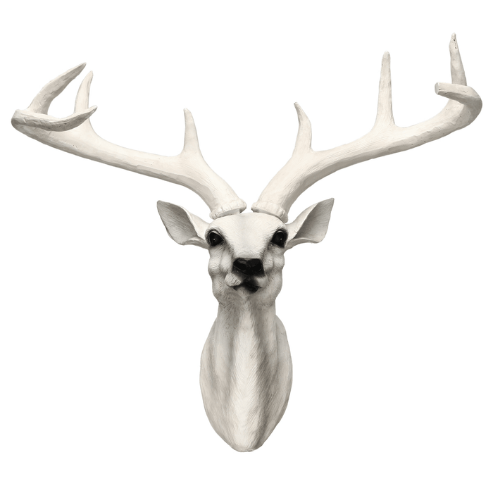 Wall Mounted Resin Stag Deer Antlers Head Animal Art Hanging Sculpture Decorations