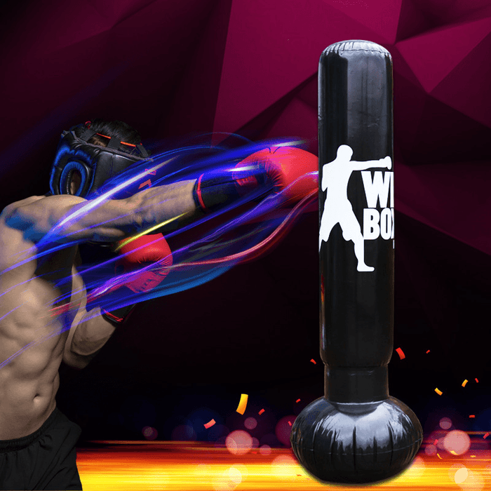 1.6M Fitness Inflatable Boxing Post Sandbag Home Taekwondo Non-Inverted Punch Tumbler Adult