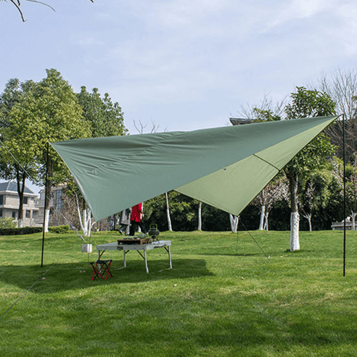 Outdoor Tent Sunshade Portable Hammock Rain Fly Waterproof Tent Tarp Camping Backpacking Tarp