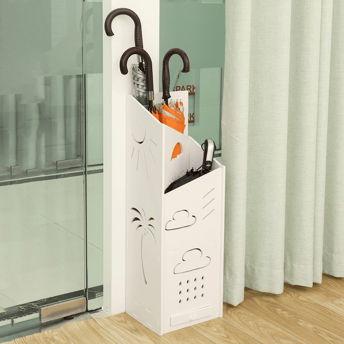 Multifunct Hallway Umbrella Stand Walking Stick Storage Holder Rack Hook Metal Kitchen Storage Rack