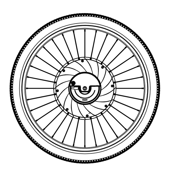 Imortor S1 700C V Brake 3.2Ah 36V 240W Brushless Motor Intelligence Bicycle Wheel APP Control IP65 35Km/H Top Speed 30Km Mileage