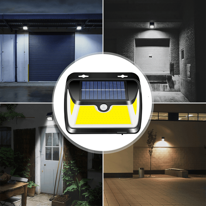 163 COB LED Solar Light Motion Sensor PIR Light Waterproof Safety Outdoor Garden Household Accessories